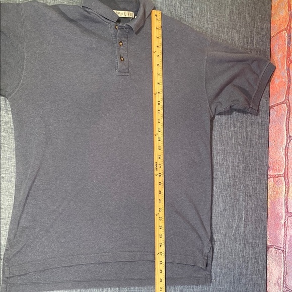 Natural life Gray Cotton Polo Shirt Men's Size L Classic Short Sleeve Casual Top - Picture 6 of 7